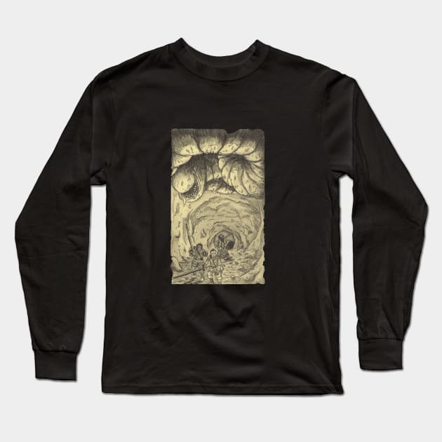 Looming Peril Long Sleeve T-Shirt by Hominid